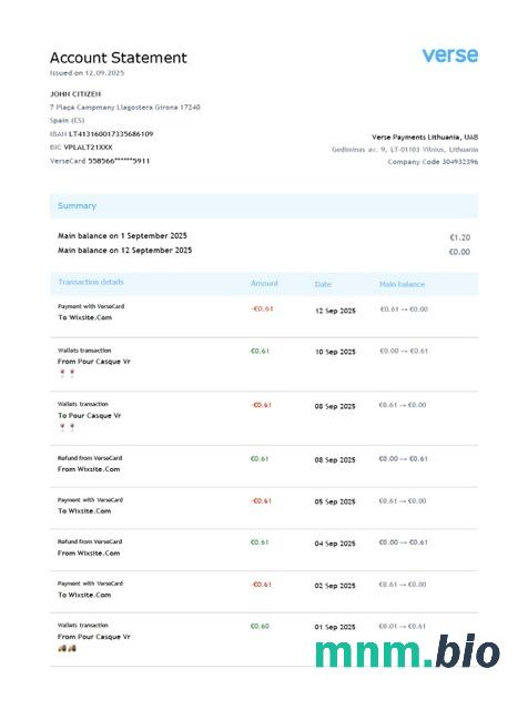 Szablon Oświadczenia Litwa Swedbank w programie Word i PDF